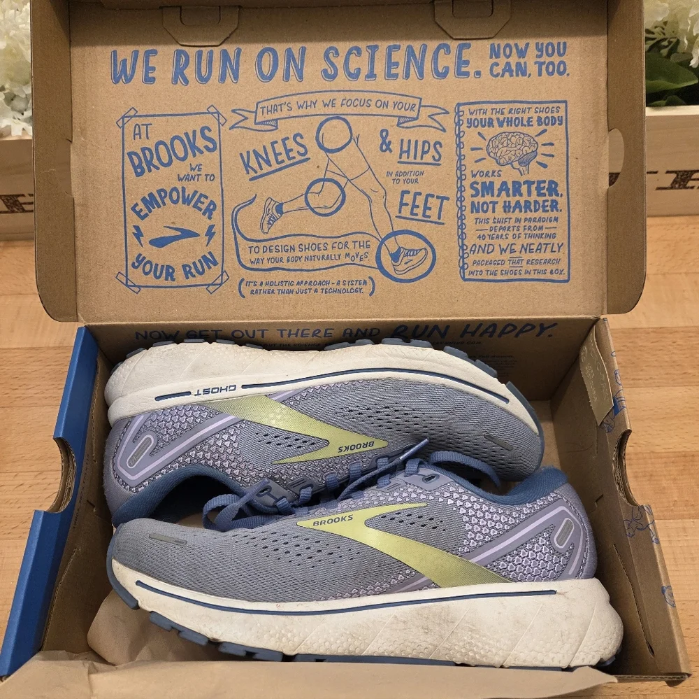Brooks Ghost 14 Women's Running Sneakers Blue Size 7.5 Shoes